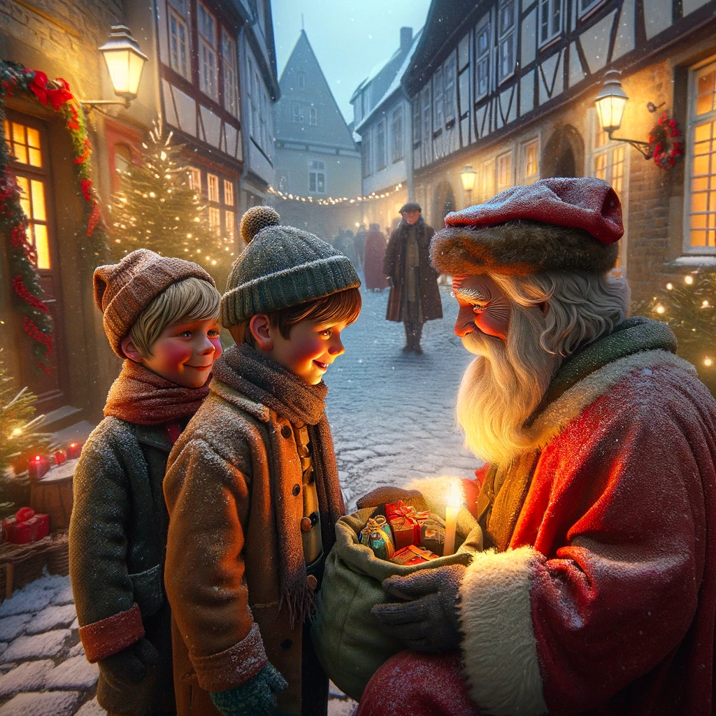 6. Dezember: Der Nikolaus in der Altstadt von Moers