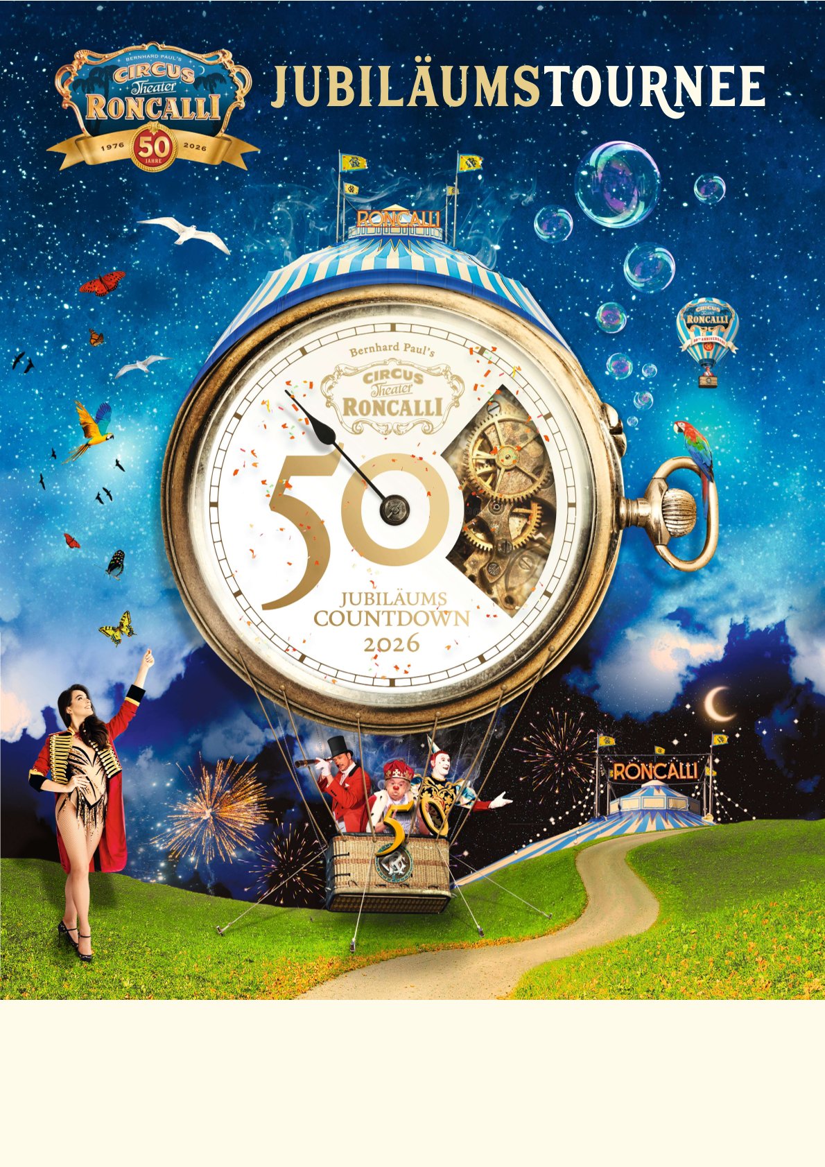 50 Jahre Roncalli: Premiere im Düsseldorfer Rosenmontagszug